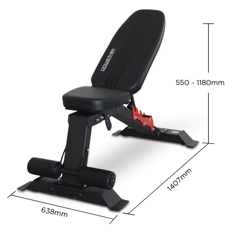 Powertrain Home Gym Adjustable Dumbbell Bench - danozdirect