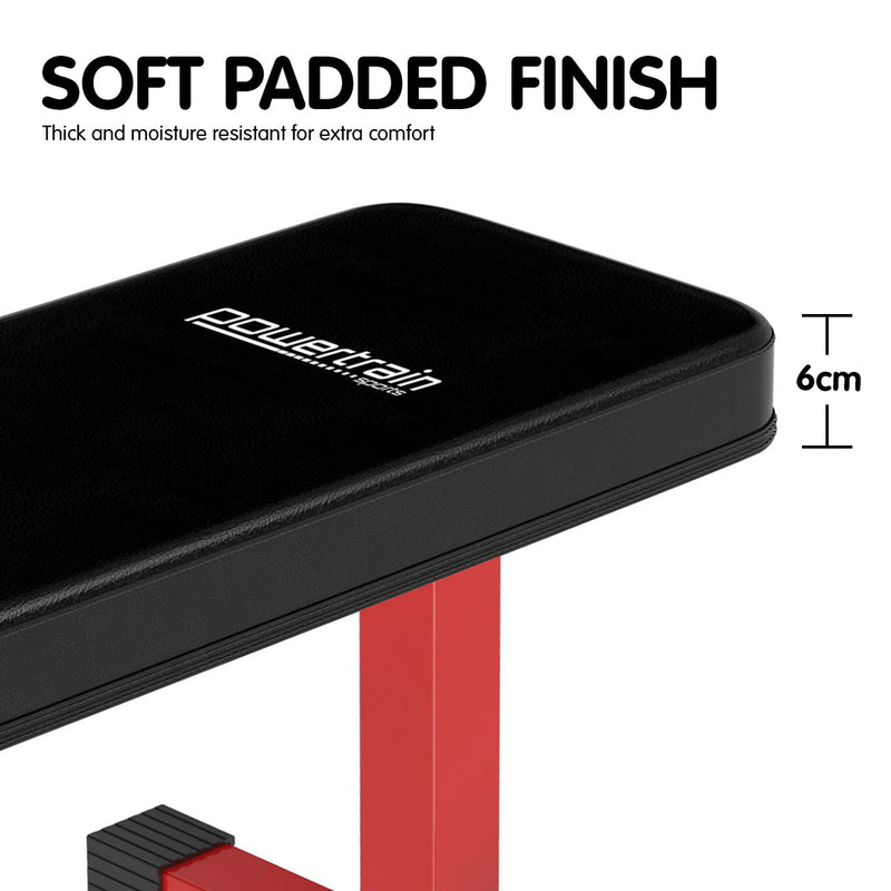 Powertrain Home Gym Flat Bench Press Fitness Equipment - danozdirect