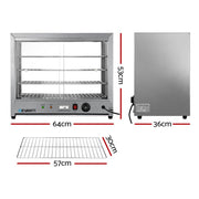 Present your culinary creations in style with Danoz Direct Devanti Commercial Food Warmer Hot Display Showcase Cabinet 64cm - danozdirect