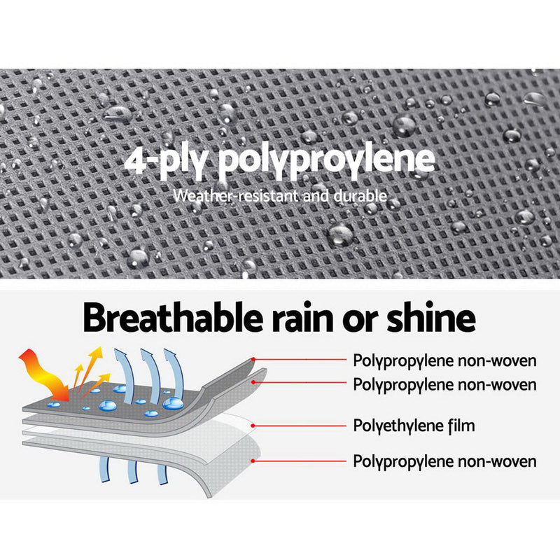 Protect your caravan or campervan with Danoz Direct Weisshorn Caravan Cover. Its 4 layers provide UV and water resistance - danozdirect