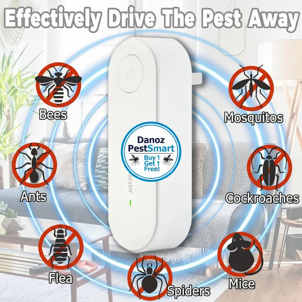 Protect your home effortlessly with Danoz Pests Ultrasonic Insect Repellent. Buy 1 Get 1 Free! - danozdirect