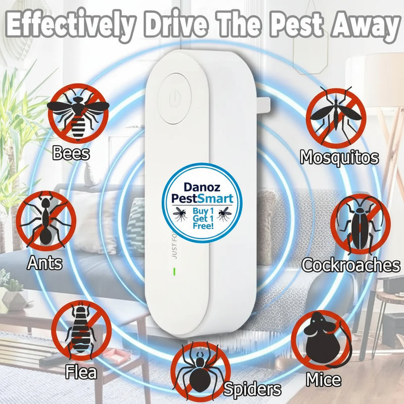 Protect your home effortlessly with Danoz Pests Ultrasonic Insect Repellent. Buy 1 Get 1 Free! - danozdirect