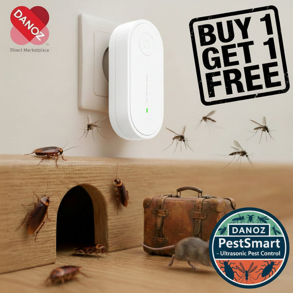 Protect your home effortlessly with Danoz Pests Ultrasonic Insect Repellent. Buy 1 Get 1 Free! - danozdirect