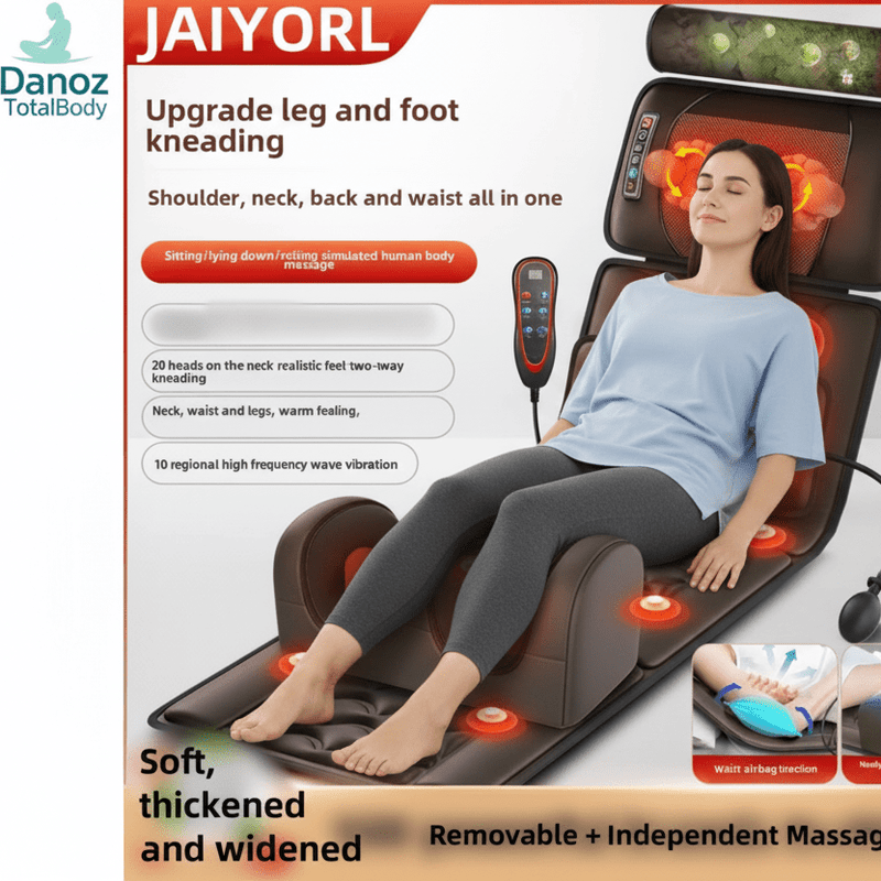 Relax head to toe with Danoz TotalBody massage mattress! This multifunctional marvel targets your shoulder, neck, waist - danozdirect