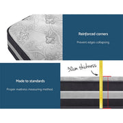 Relaxation and bliss with Danoz Direct Giselle Bedding 30cm Mattress. Featuring 400GSM Microfibre Bamboo Quilt Super King - danozdirect