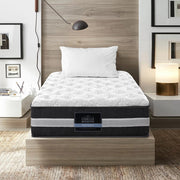 Relaxation and bliss with Danoz Direct Giselle Bedding 30cm Mattress. Featuring 400GSM Microfibre Bamboo Quilt Super King - danozdirect