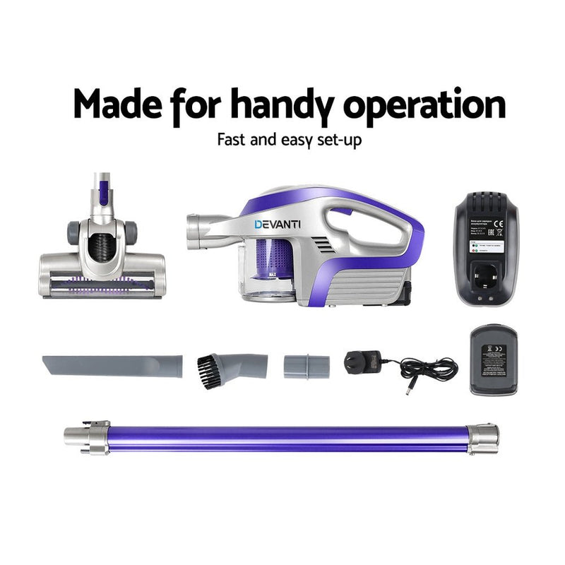 Revolutionize your cleaning routine with Danoz Direct - Devanti Handheld Vacuum Cleaner! Cordless vacuum boasts 150W of suction power - danozdirect