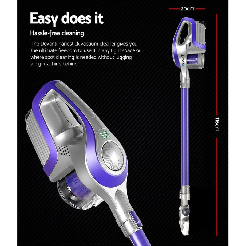 Revolutionize your cleaning routine with Danoz Direct - Devanti Handheld Vacuum Cleaner! Cordless vacuum boasts 150W of suction power - danozdirect