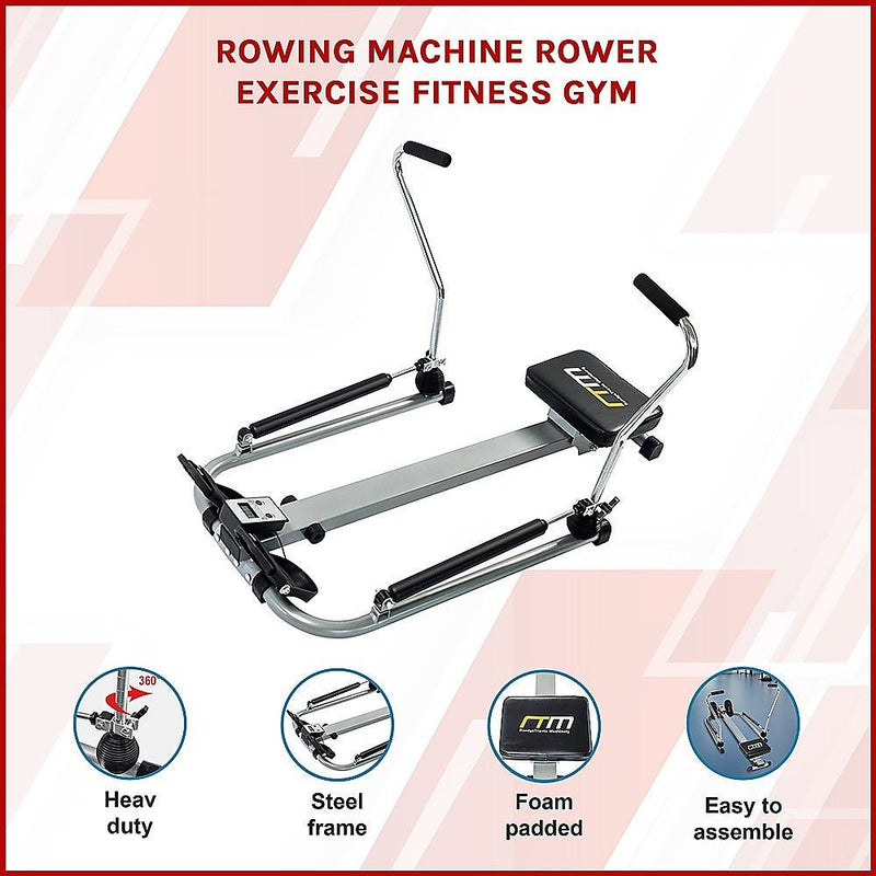 Rowing Machine Rower Exercise Fitness Gym - danozdirect