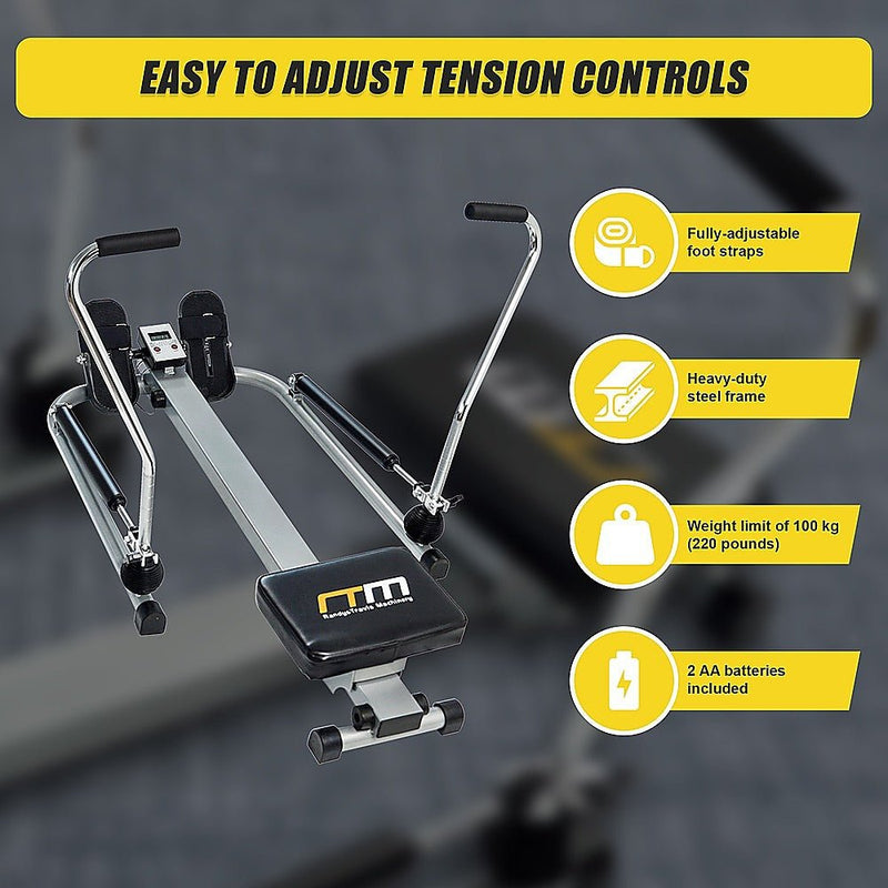 Rowing Machine Rower Exercise Fitness Gym - danozdirect