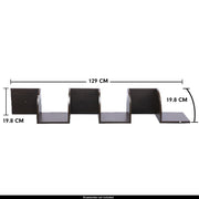 Sarantino 5 Tier Corner Wall Shelf Display Shelves Dvd Book Storage Rack Floating Mounted - Dark Brown - danozdirect