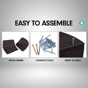 Sarantino 5 Tier Corner Wall Shelf Display Shelves Dvd Book Storage Rack Floating Mounted - Dark Brown - danozdirect