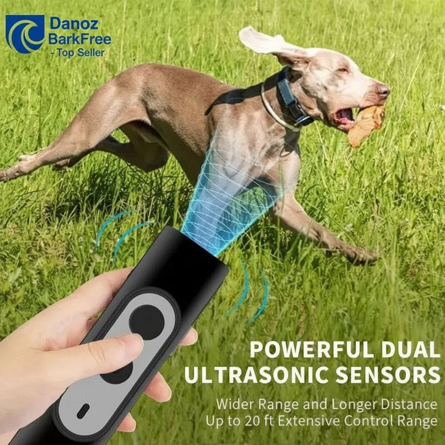 Say goodbye to disruptive barking with Danoz BarkFree - Ultrasonic Pet Dog Repeller and Trainer! - danozdirect