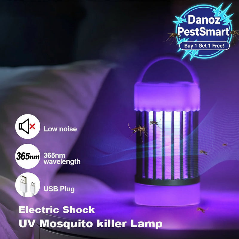 Say goodbye to pesky bugs with Danoz USB Electric Shock Mosquito Killer Lamp! This clever device uses UV light to attract and zap mosquitoes, moths, wasps and more. Buy 1 Get 1 Free! - danozdirect