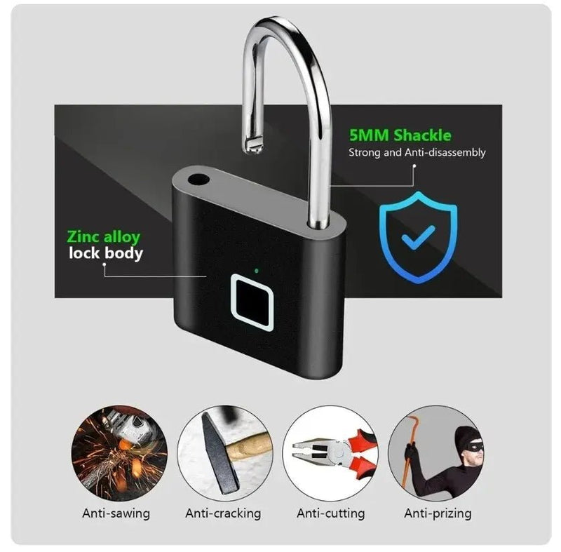 Secure your belongings with Danoz Direct Fingerprint Lock! No need to worry about losing keys or forgetting combinations - danozdirect
