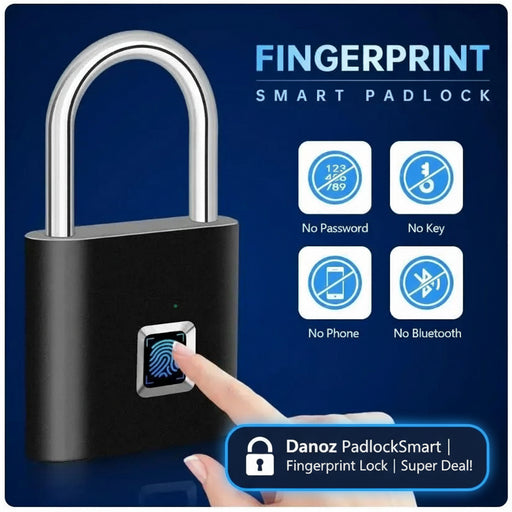 Secure your belongings with Danoz Direct Fingerprint Lock! No need to worry about losing keys or forgetting combinations - danozdirect