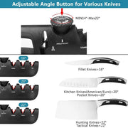 Sharpen any knife or scissors to perfection with Danoz Direct Knife Sharpener. With its 4 - stage system and angle adjustability - danozdirect