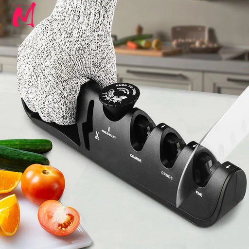 Sharpen any knife or scissors to perfection with Danoz Direct Knife Sharpener. With its 4 - stage system and angle adjustability - danozdirect