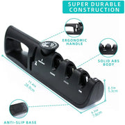 Sharpen any knife or scissors to perfection with Danoz Direct Knife Sharpener. With its 4 - stage system and angle adjustability - danozdirect