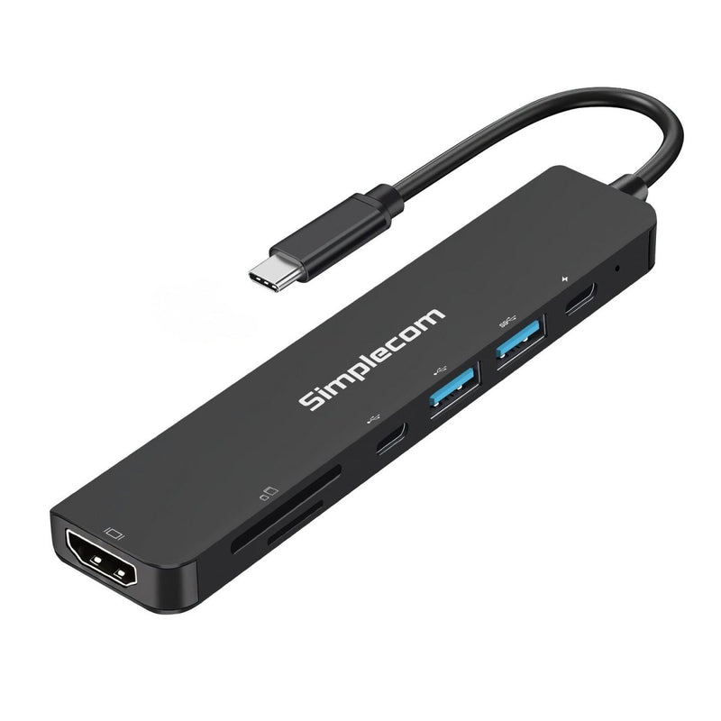 Simplecom CH547 USB - C 7 - in - 1 Multiport Adapter USB Hub HDMI Card Reader PD - danozdirect