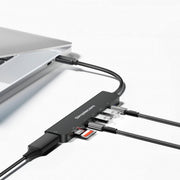 Simplecom CH547 USB - C 7 - in - 1 Multiport Adapter USB Hub HDMI Card Reader PD - danozdirect