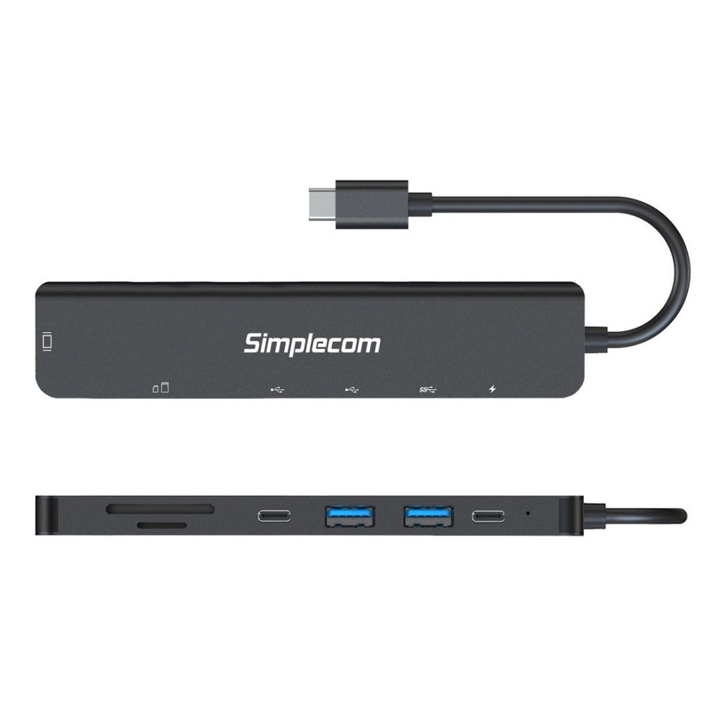 Simplecom CH547 USB - C 7 - in - 1 Multiport Adapter USB Hub HDMI Card Reader PD - danozdirect