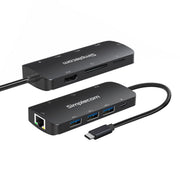 Simplecom CHT580 USB - C SuperSpeed 8 - in - 1 Multiport Hub Adapter HDMI 2.0 Docking Station - danozdirect