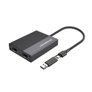 Simplecom DA369 USB 3.0 or USB - C to Dual 4K HDMI 2.0 Display Adapter for 2x 4K@60Hz Extended Screens - danozdirect