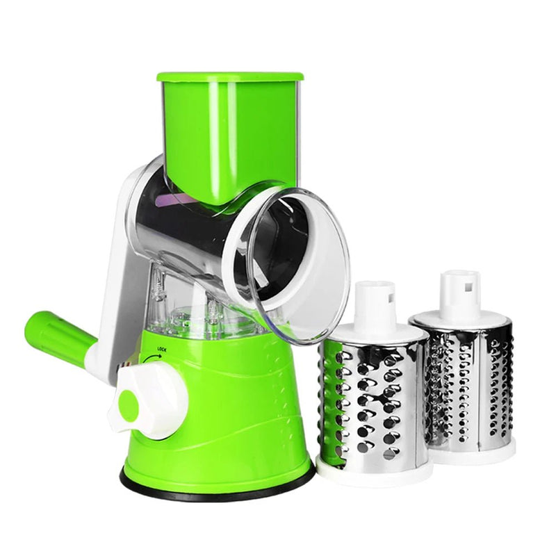 Simplify meal prep with Danoz Kitchen Manual Rotary Grater. This versatile tool effortlessly slices, grates, and chops vegetables, potatoes, and more - danozdirect