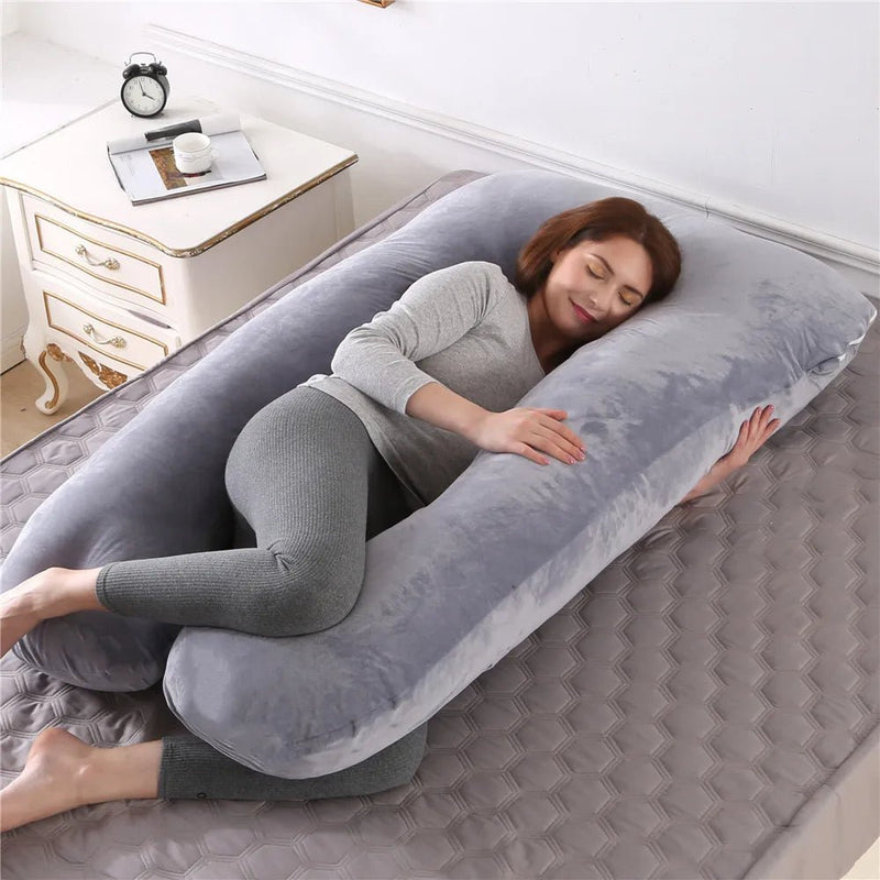 Sleep comfortably and support your growing belly with Danoz Direct's PANGDUBE Pregnancy and nursing Pillow - danozdirect