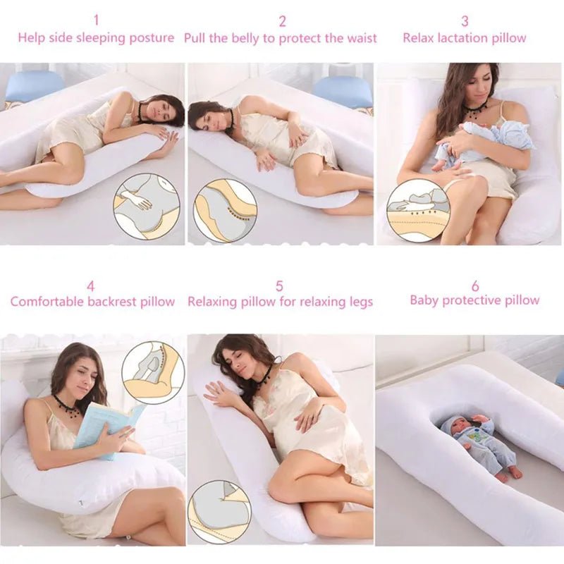 Sleep comfortably and support your growing belly with Danoz Direct's PANGDUBE Pregnancy and nursing Pillow - danozdirect