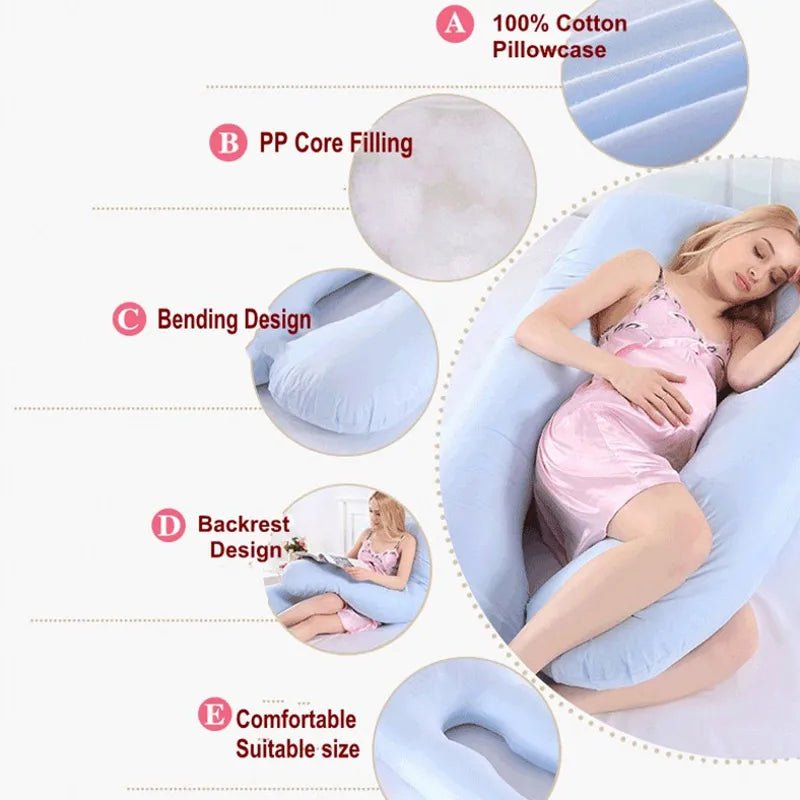 Sleep comfortably and support your growing belly with Danoz Direct's PANGDUBE Pregnancy and nursing Pillow - danozdirect