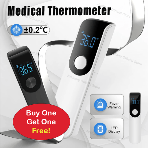 Stay confident in monitoring your health with Danoz Health AiQUE Digital Non - Contact Infrared Thermometer - Buy 1 Get 1 Free! - danozdirect