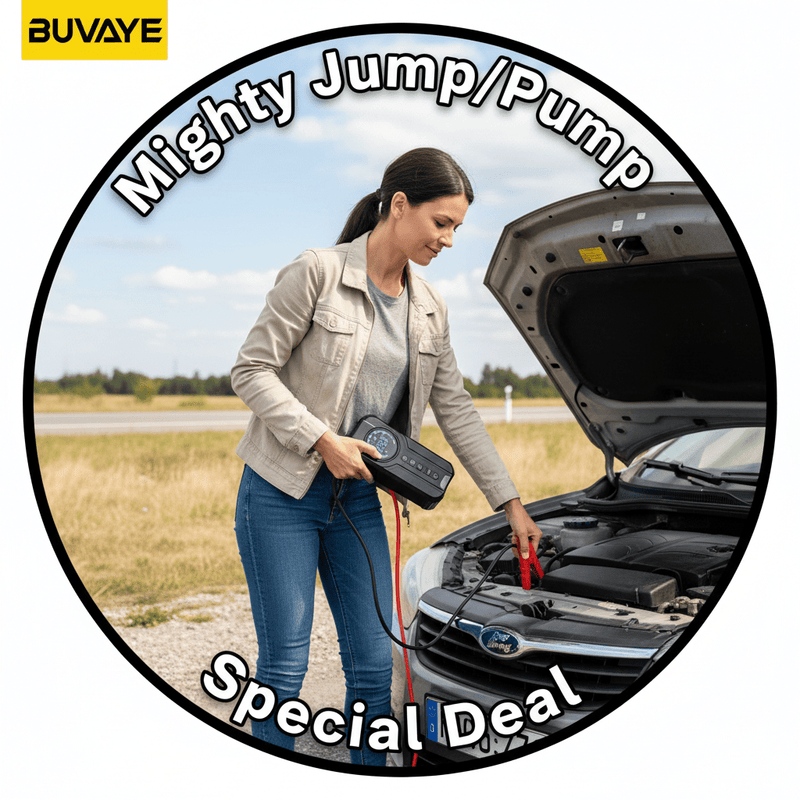 Take charge with the Exclusive Danoz Car Mighty Jump/Pump Starter and Air Pump! Never get stranded with a dead battery or flat tire again! + Charge any other Device! - danozdirect