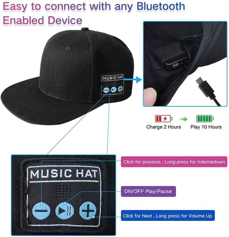 The ultimate combination of music and style with Danoz Direct - Musical Hat! This innovative Bluetooth hat doubles as a speaker and headphones - danozdirect