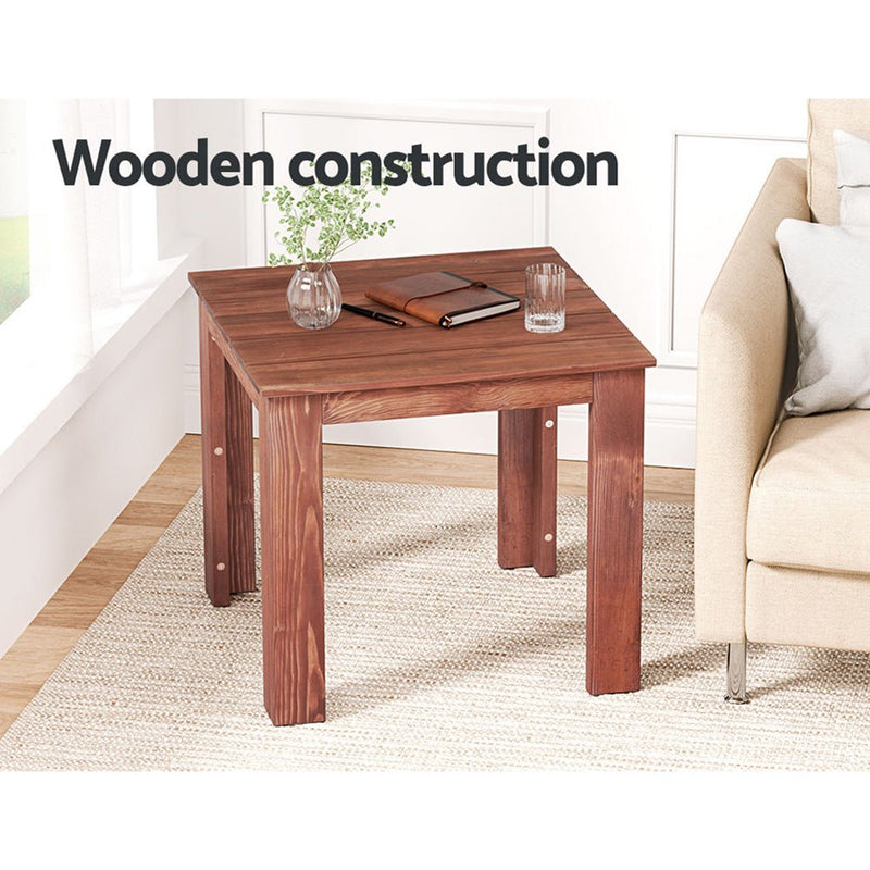 Top outdoor living experience with Gardeon Coffee Side Table. Sturdy wooden construction, versatile piece is perfect for gardening - danozdirect