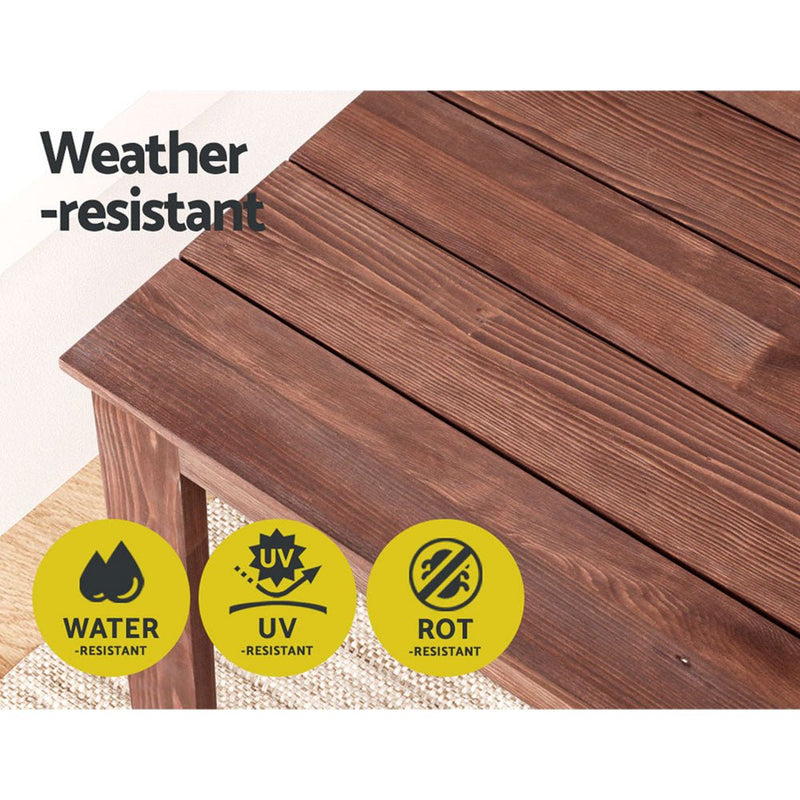 Top outdoor living experience with Gardeon Coffee Side Table. Sturdy wooden construction, versatile piece is perfect for gardening - danozdirect