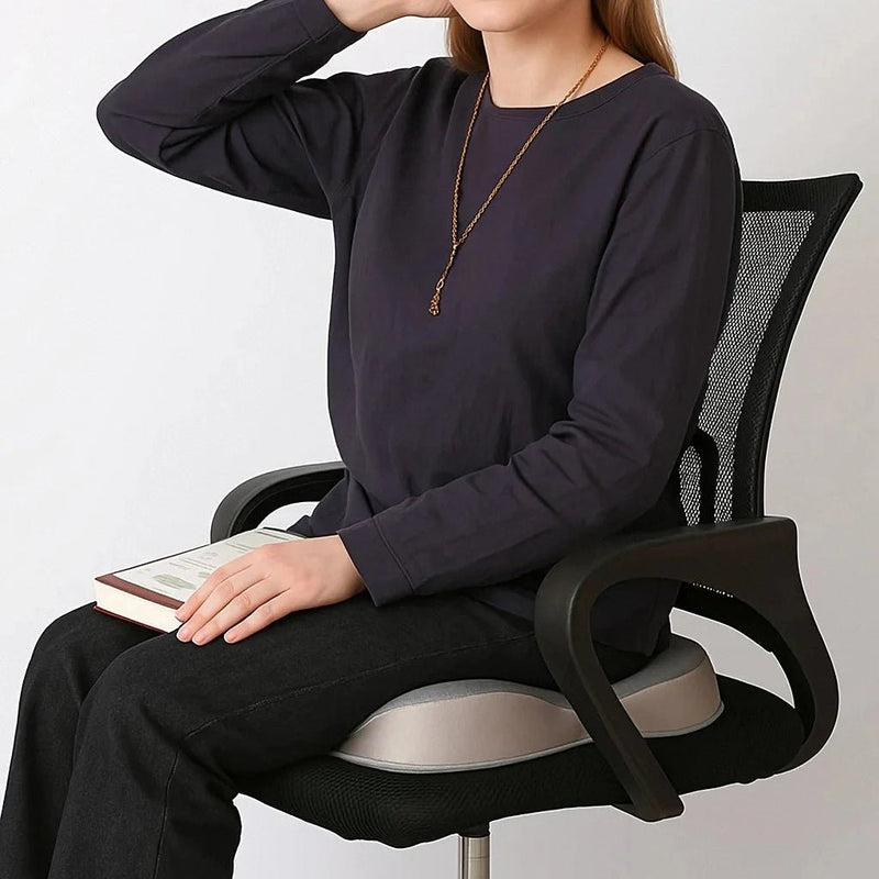 Transform any seat into pure comfort with Danoz ComfySeat Memory Foam Seat Cushion. Featuring innovative 3D ergonomic support and a clever centre groove design - Buy 1 Get 1 Free! - danozdirect