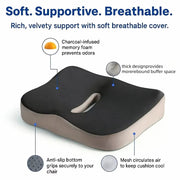 Transform any seat into pure comfort with Danoz ComfySeat Memory Foam Seat Cushion. Featuring innovative 3D ergonomic support and a clever centre groove design - Buy 1 Get 1 Free! - danozdirect