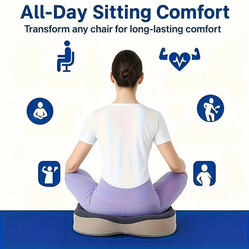 Transform any seat into pure comfort with Danoz ComfySeat Memory Foam Seat Cushion. Featuring innovative 3D ergonomic support and a clever centre groove design - Buy 1 Get 1 Free! - danozdirect