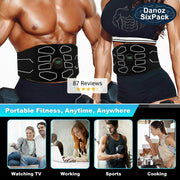 Transform your core with Danoz SixPack EMS Abdominal Toning Belt muscle stimulation to tone and strengthen your midsection USB rechargeable! - danozdirect