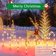 Transform your garden into a festive wonderland with Danoz charming 8 - piece solar - powered cane light set - danozdirect