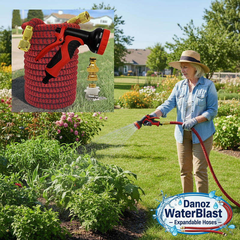 Transform your gardening and car washing experience with WaterBlast Expandable Hoses from Danoz, Offering, 7.5 - 30 Meters. 3 Years warranty + Free postage!
