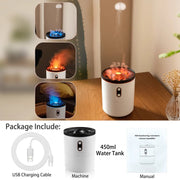 Transform your home into a soothing oasis with the Danoz Direct Exclusive Volcano Fire Flame Air Humidifier! - danozdirect
