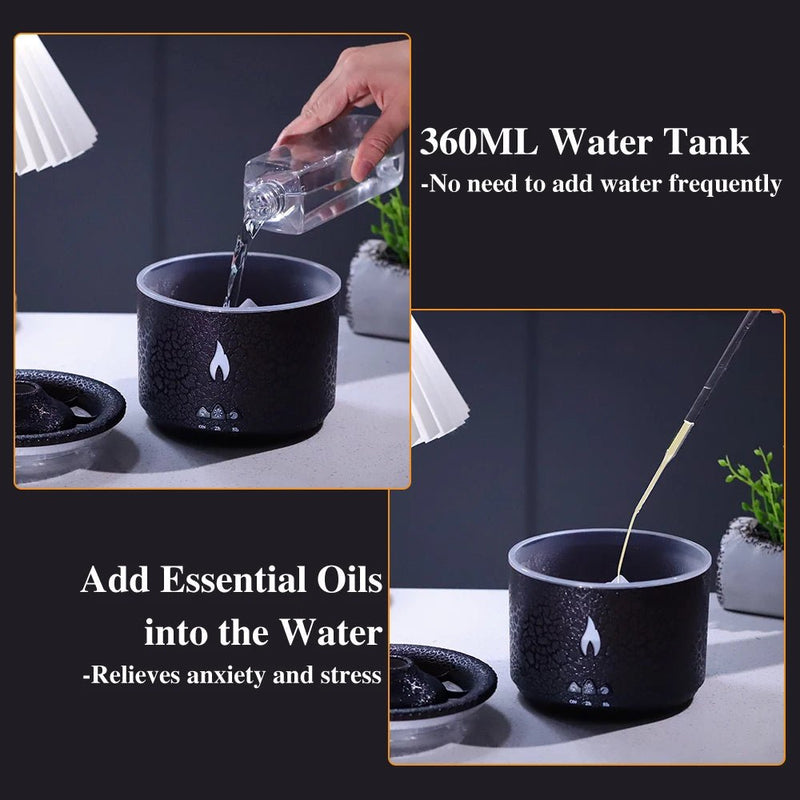 Transform your home into a soothing oasis with the Danoz Direct Exclusive Volcano Fire Flame Air Humidifier! - danozdirect