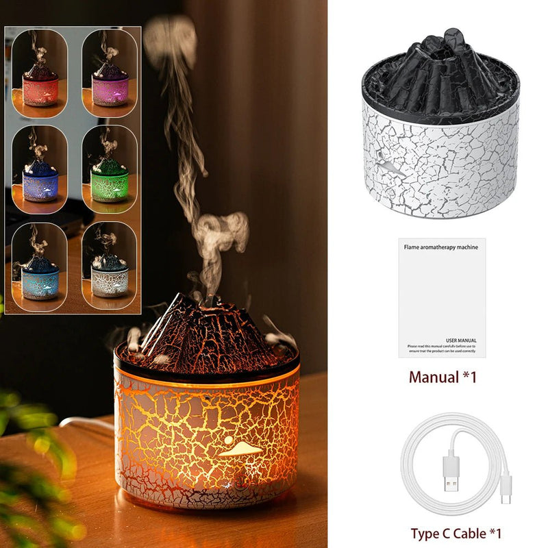 Transform your home into a soothing oasis with the Danoz Direct Exclusive Volcano Fire Flame Air Humidifier! - danozdirect