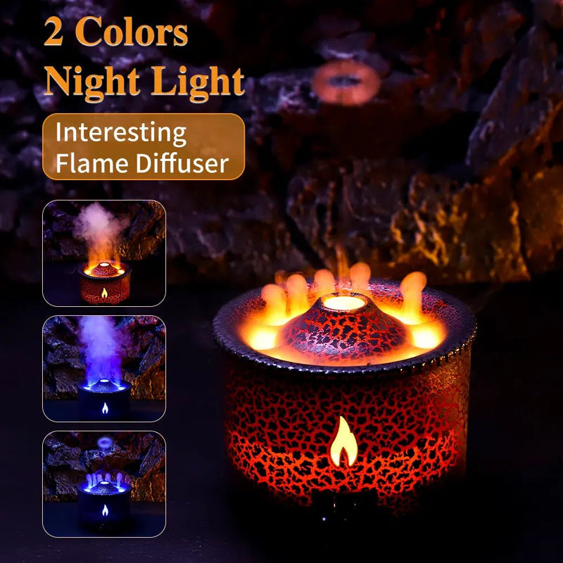 Transform your home into a soothing oasis with the Danoz Direct Exclusive Volcano Fire Flame Air Humidifier! - danozdirect