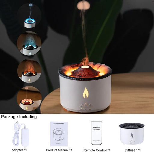 Transform your home into a soothing oasis with the Danoz Direct Exclusive Volcano Fire Flame Air Humidifier! - danozdirect