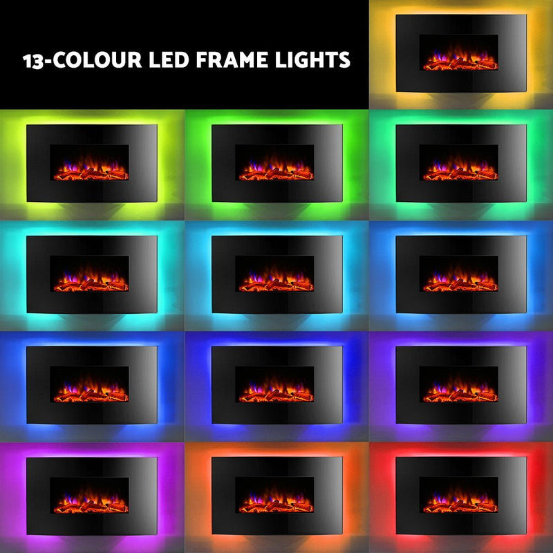 Transform your space with our Danoz Direct - Devanti Electric Fireplace Fire Heater 2000W! - danozdirect