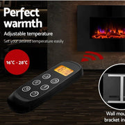 Transform your space with our Danoz Direct - Devanti Electric Fireplace Fire Heater 2000W! - danozdirect